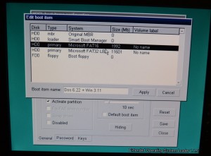XOSL Bootmanager Boot-Item